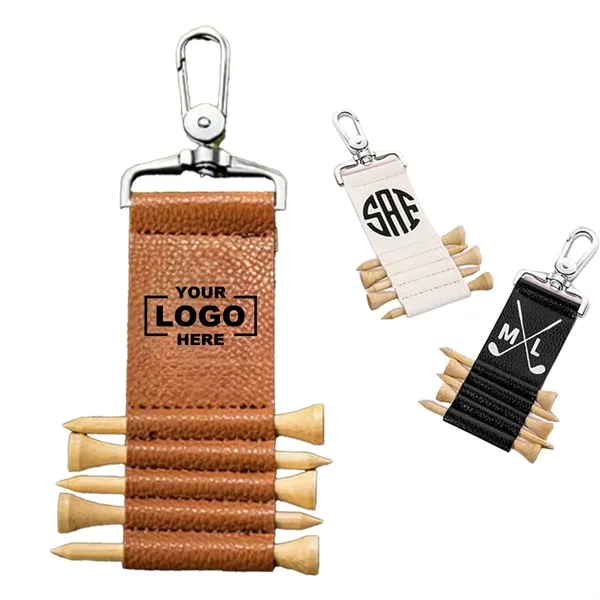 Golf Tee Storage Leather Case With Hook - Golf Tee Storage Leather Case With Hook - Image 0 of 4
