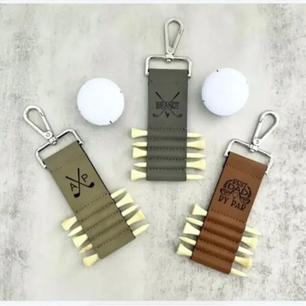 Golf Tee Storage Leather Case With Hook - Golf Tee Storage Leather Case With Hook - Image 4 of 4