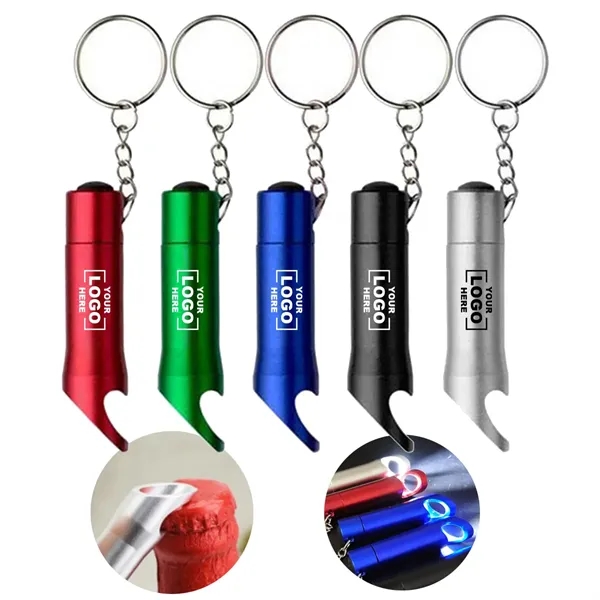 LED Light Beer Bottle Opener Keychain - LED Light Beer Bottle Opener Keychain - Image 0 of 4