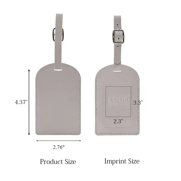 Vegan Leather Luggage Tags With Logo - Vegan Leather Luggage Tags With Logo - Image 3 of 15
