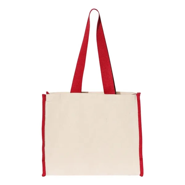 Q-Tees 14L Tote with Contrast-Color Handles - Q-Tees 14L Tote with Contrast-Color Handles - Image 2 of 2