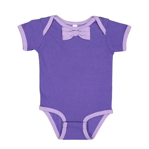 Rabbit Skins Infant Baby Rib Bow Tie Bodysuit - Rabbit Skins Infant Baby Rib Bow Tie Bodysuit - Image 3 of 4