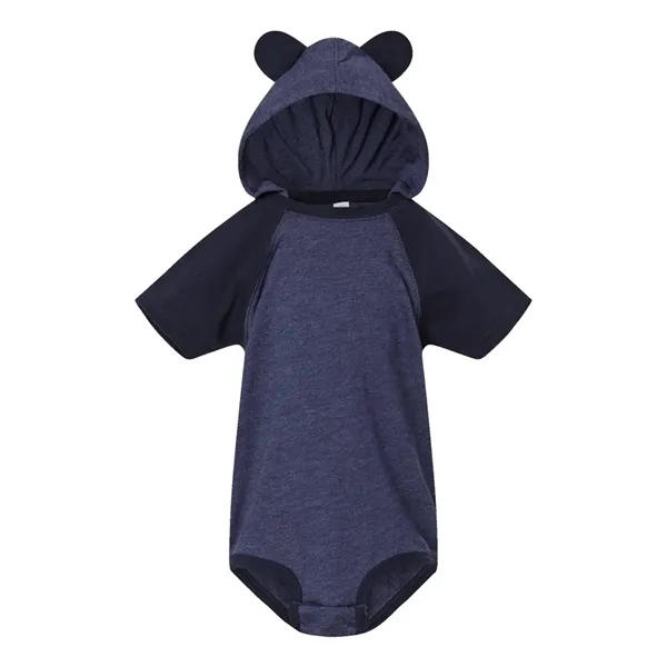 Rabbit Skins Infant Fine Jersey Raglan Bodysuit with Hood... - Rabbit Skins Infant Fine Jersey Raglan Bodysuit with Hood... - Image 11 of 12