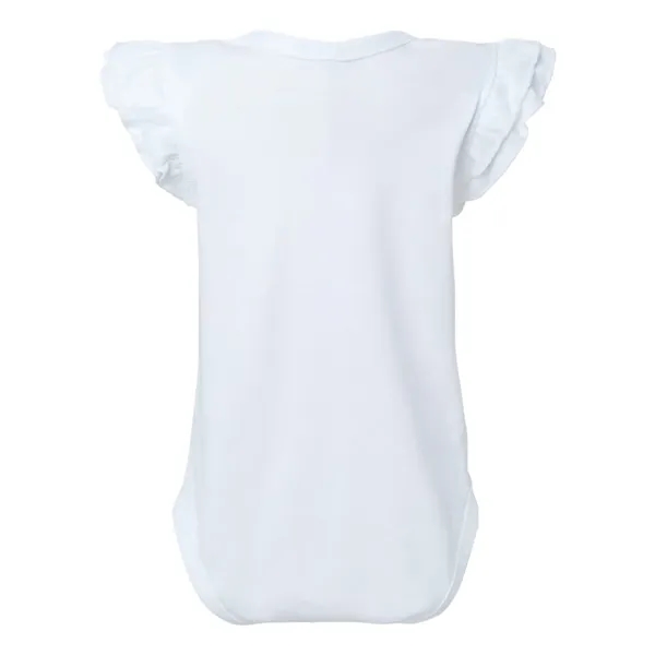 Rabbit Skins Infant Flutter Sleeve Baby Rib Bodysuit - Rabbit Skins Infant Flutter Sleeve Baby Rib Bodysuit - Image 10 of 10