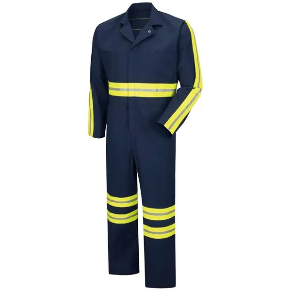 Red Kap Men's Tall Enhanced Visibility Action Back Coverall - Red Kap Men's Tall Enhanced Visibility Action Back Coverall - Image 1 of 2