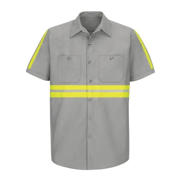 Red Kap Men's Enhanced Visibility Industrial Work Shirt - Red Kap Men's Enhanced Visibility Industrial Work Shirt - Image 3 of 8
