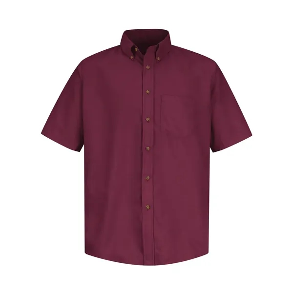 Red Kap Men's Tall Poplin Short Sleeve Dress Shirt - Red Kap Men's Tall Poplin Short Sleeve Dress Shirt - Image 3 of 18