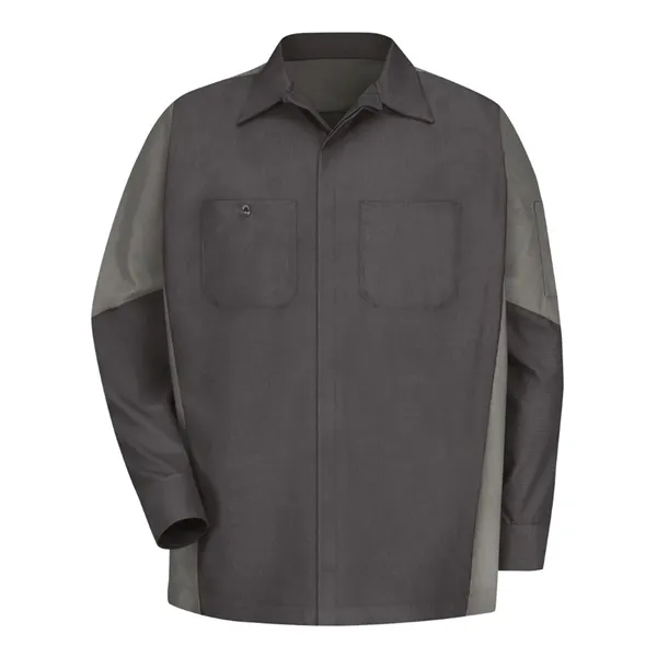 Red Kap Men's Long Sleeve Automotive Crew Shirt - Red Kap Men's Long Sleeve Automotive Crew Shirt - Image 11 of 17