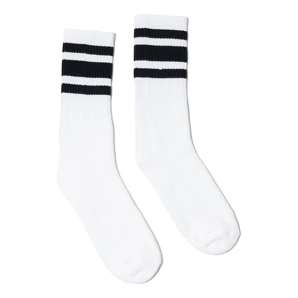 SOCCO USA-Made Striped Crew Socks - SOCCO USA-Made Striped Crew Socks - Image 3 of 10