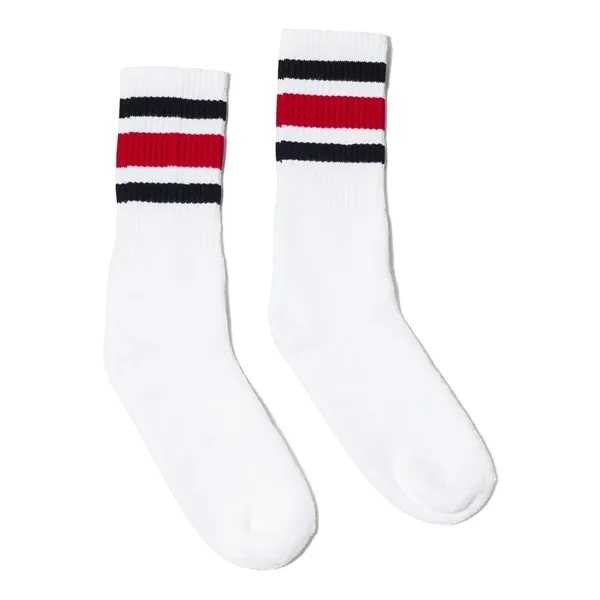 SOCCO USA-Made Striped Crew Socks - SOCCO USA-Made Striped Crew Socks - Image 5 of 10