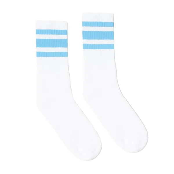 SOCCO USA-Made Striped Crew Socks - SOCCO USA-Made Striped Crew Socks - Image 6 of 10