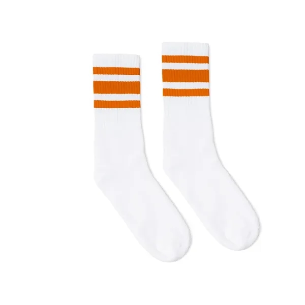 SOCCO USA-Made Striped Crew Socks - SOCCO USA-Made Striped Crew Socks - Image 8 of 10