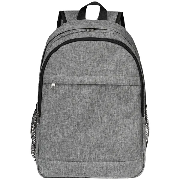 Solid Color Heather Lite Laptop Backpack W/ Braided Handle