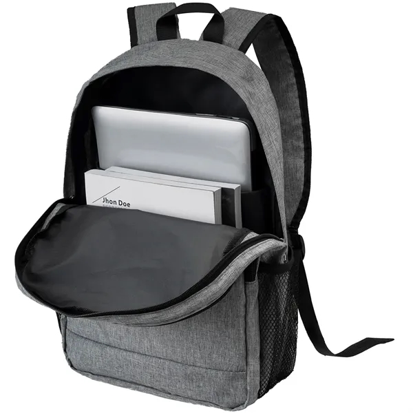 Solid Color Heather Lite Laptop Backpack W/ Braided Handle