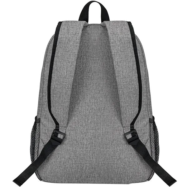 Solid Color Heather Lite Laptop Backpack W/ Braided Handle