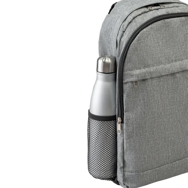 Solid Color Heather Lite Laptop Backpack W/ Braided Handle