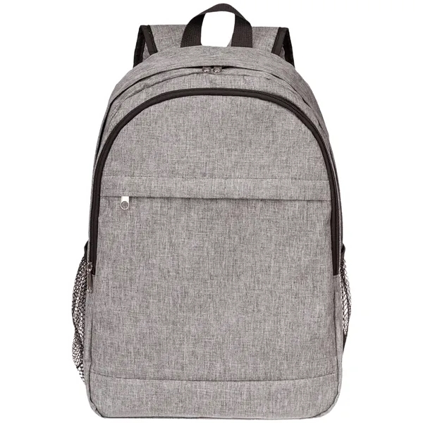 Solid Color Heather Lite Laptop Backpack W/ Braided Handle