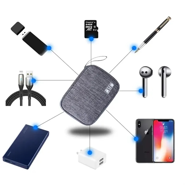 Travel Electronic Accessories Organizer Bag Cable - Travel Electronic Accessories Organizer Bag Cable - Image 3 of 6