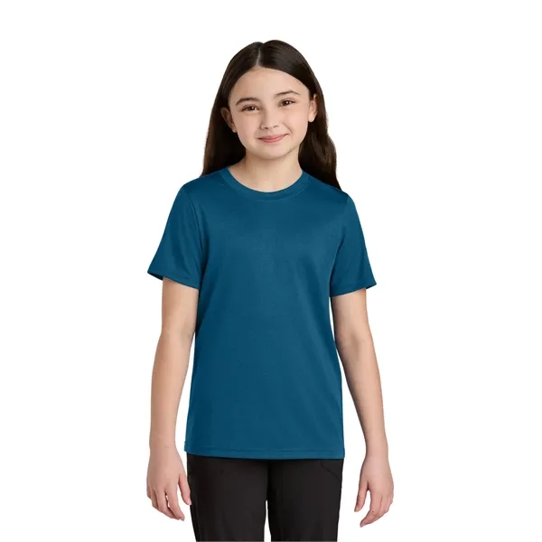 Port & Co Youth Heather Performance Tee - Port & Co Youth Heather Performance Tee - Image 4 of 29
