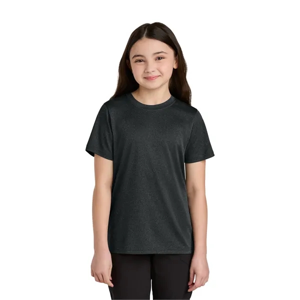 Port & Co Youth Heather Performance Tee - Port & Co Youth Heather Performance Tee - Image 9 of 29