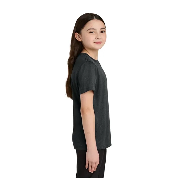 Port & Co Youth Heather Performance Tee - Port & Co Youth Heather Performance Tee - Image 11 of 29