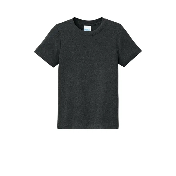 Port & Co Youth Heather Performance Tee - Port & Co Youth Heather Performance Tee - Image 12 of 29