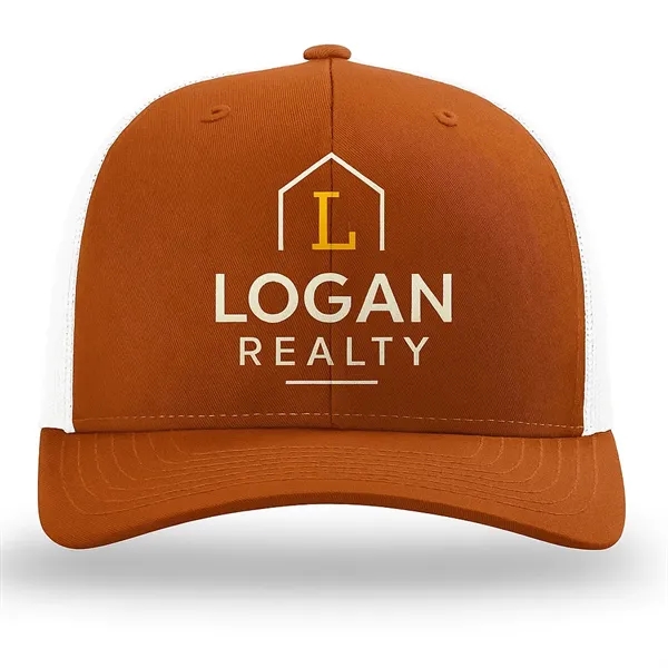Richardson 6-Panel Trucker Hat W/Leather Patch or Embroidery - Richardson 6-Panel Trucker Hat W/Leather Patch or Embroidery - Image 0 of 15