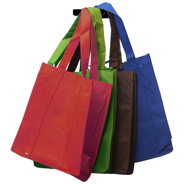 Reusable Thunder Non-Woven Grocery Tote Bag W/ Gusset - Reusable Thunder Non-Woven Grocery Tote Bag W/ Gusset - Image 2 of 10