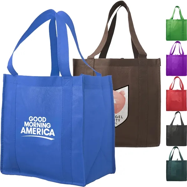 Reusable Thunder Non-Woven Grocery Tote Bag W/ Gusset - Reusable Thunder Non-Woven Grocery Tote Bag W/ Gusset - Image 0 of 10