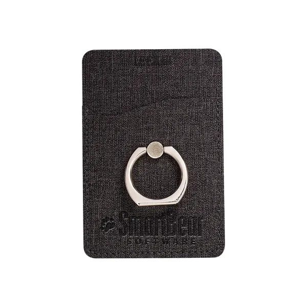 Leeman RFID Phone Pocket With Metal Ring Phone Stand - Leeman RFID Phone Pocket With Metal Ring Phone Stand - Image 0 of 3