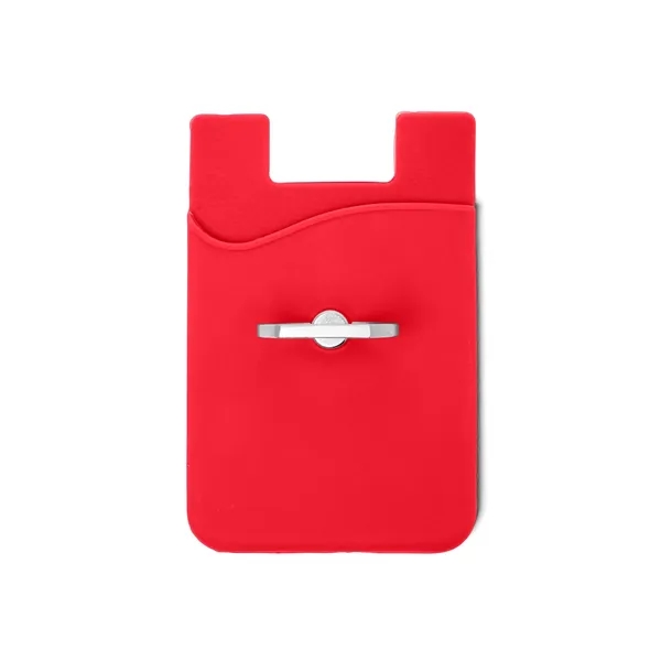 Silicone Card Holder with Metal Ring Phone Stand - Silicone Card Holder with Metal Ring Phone Stand - Image 6 of 6