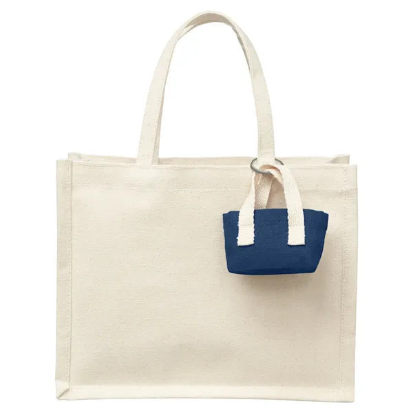 Prime Line. Mini Recycled Cotton Tote Bag with Charm. - Prime Line. Mini Recycled Cotton Tote Bag with Charm. - Image 1 of 7