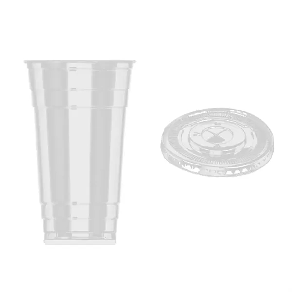 Disposable Plastic Cup With Lid 24 Oz - Disposable Plastic Cup With Lid 24 Oz - Image 2 of 2