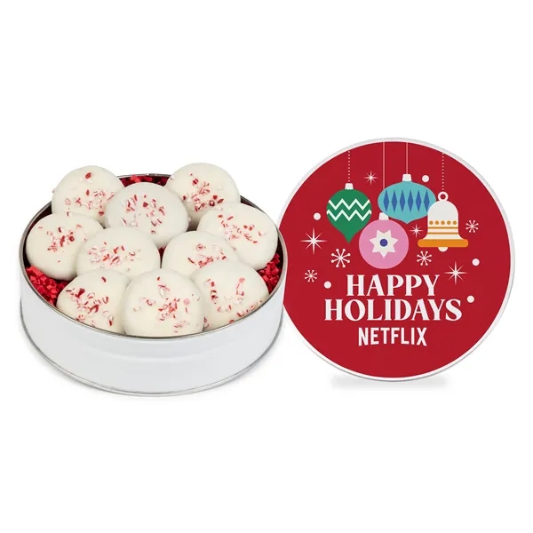 Custom Peppermint Delight Cookies- Small Gift Tin-10ct