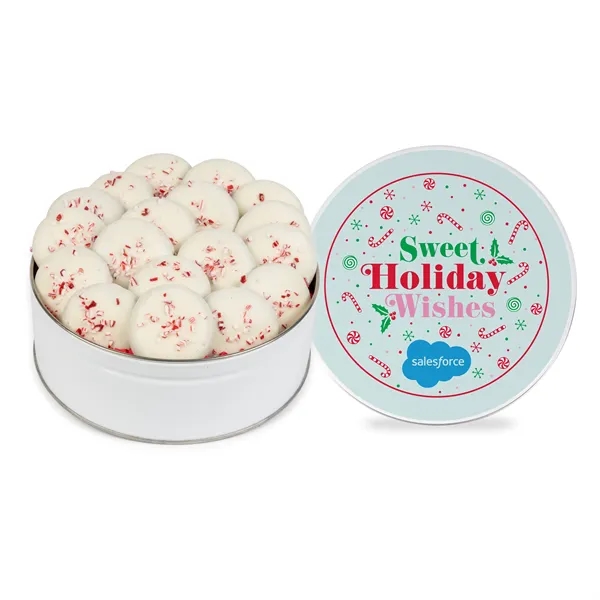 Custom Peppermint Delight Cookies- Medium Gift Tin-18 ct