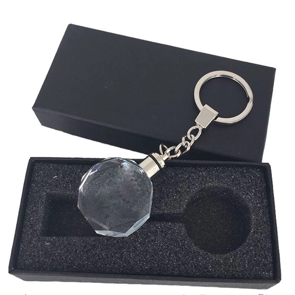 Octagon Shape LED Light Crystal Keychain - Octagon Shape LED Light Crystal Keychain - Image 3 of 3