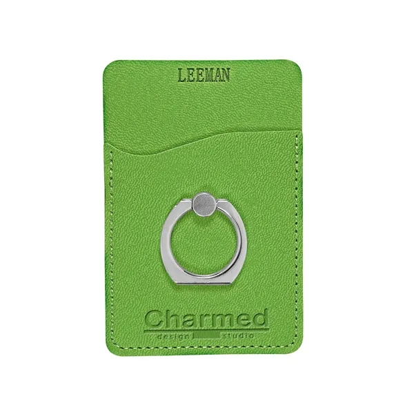 Leeman Tuscany Card Holder with Metal Ring Phone Stand - Leeman Tuscany Card Holder with Metal Ring Phone Stand - Image 0 of 5