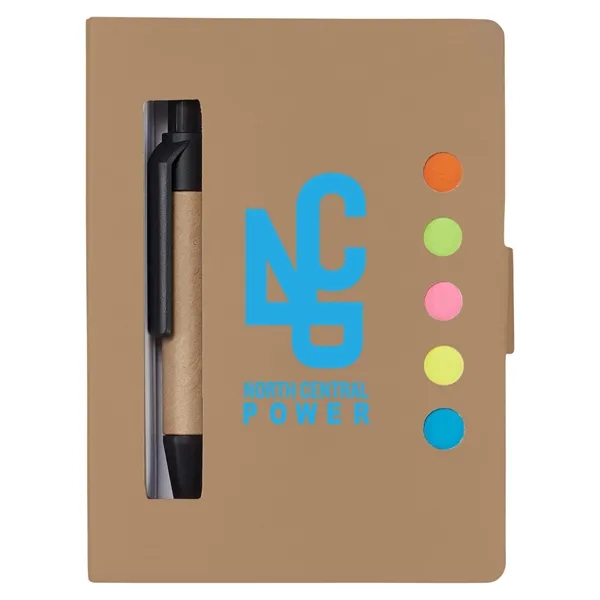 Eco Stowaway Sticky Jotter With Pen - Eco Stowaway Sticky Jotter With Pen - Image 1 of 2