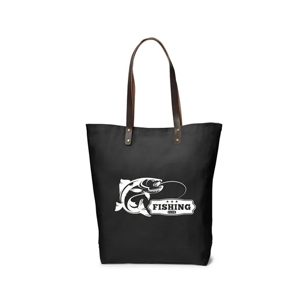 Urban Cotton Tote Bag with Leather Handles - Urban Cotton Tote Bag with Leather Handles - Image 0 of 2