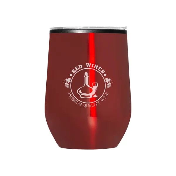 12 oz Budget Stemless Wine Tumbler With Lid - 12 oz Budget Stemless Wine Tumbler With Lid - Image 3 of 4