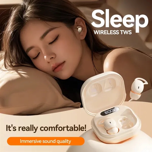 Sleep Wireless TWS Earbuds with Silicone Ear Caps - Sleep Wireless TWS Earbuds with Silicone Ear Caps - Image 1 of 17