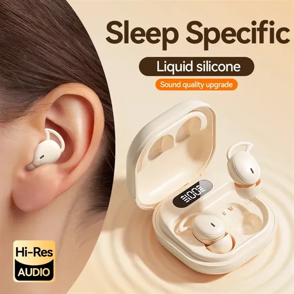 Sleep Wireless TWS Earbuds with Silicone Ear Caps - Sleep Wireless TWS Earbuds with Silicone Ear Caps - Image 2 of 17