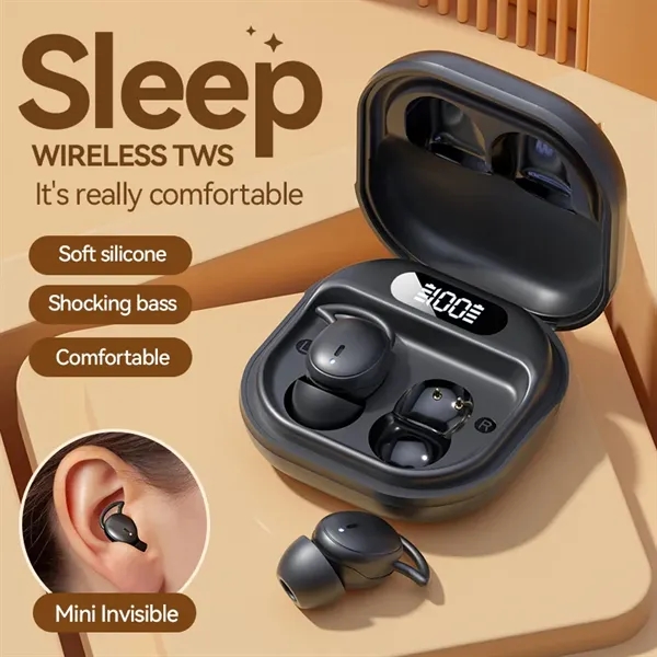 Sleep Wireless TWS Earbuds with Silicone Ear Caps - Sleep Wireless TWS Earbuds with Silicone Ear Caps - Image 4 of 17