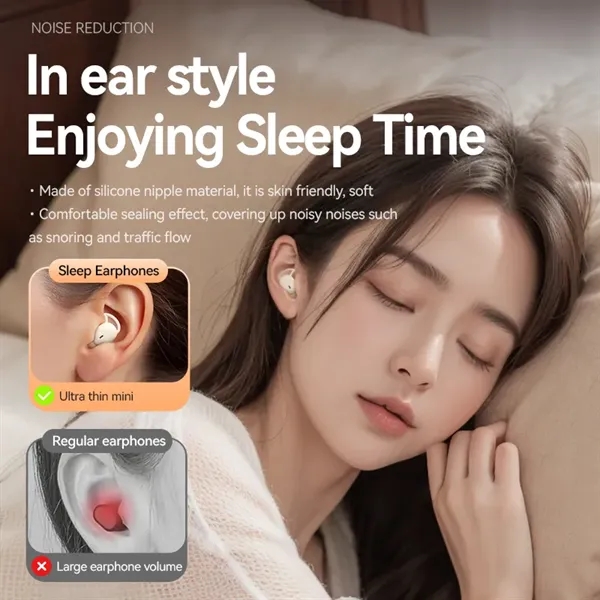 Sleep - Specific Wireless TWS Earbuds with Silicone Caps - Sleep - Specific Wireless TWS Earbuds with Silicone Caps - Image 8 of 16