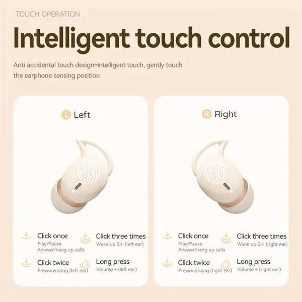 Sleep - Specific Wireless TWS Earbuds with Silicone Caps - Sleep - Specific Wireless TWS Earbuds with Silicone Caps - Image 11 of 16