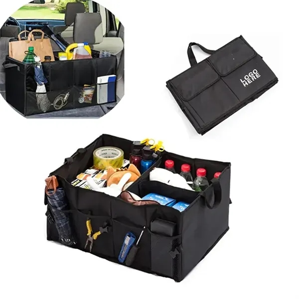 Foldable Trunk Organizer for Car with Multi Compartments - Foldable Trunk Organizer for Car with Multi Compartments - Image 0 of 3