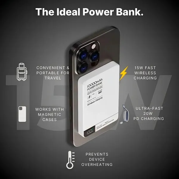 Magnetic Wireless Power Bank - Magnetic Wireless Power Bank - Image 1 of 6