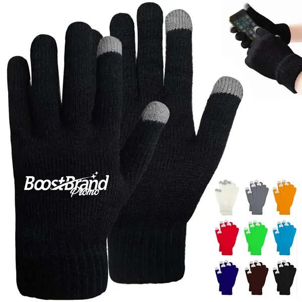 Custom Knit Touchscreen Gloves Winter Promotional - Custom Knit Touchscreen Gloves Winter Promotional - Image 0 of 4