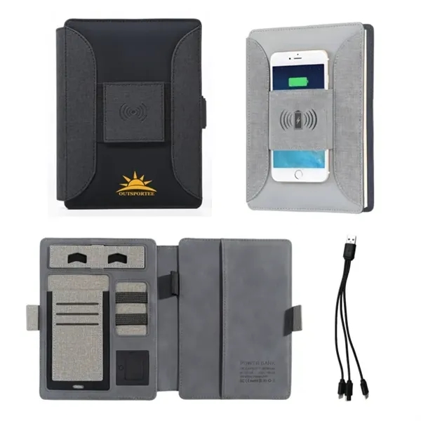 Integrated Cable USB Wireless Charging Notepad Notebook - Integrated Cable USB Wireless Charging Notepad Notebook - Image 0 of 5
