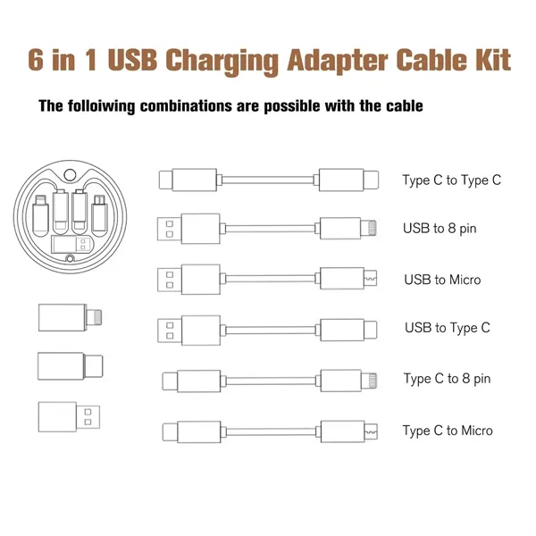 Multi USB Charging Adapter Cable Kit - Multi USB Charging Adapter Cable Kit - Image 4 of 6